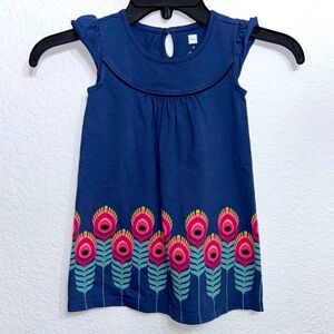 Tea Collection Peacock Feather Print Dress